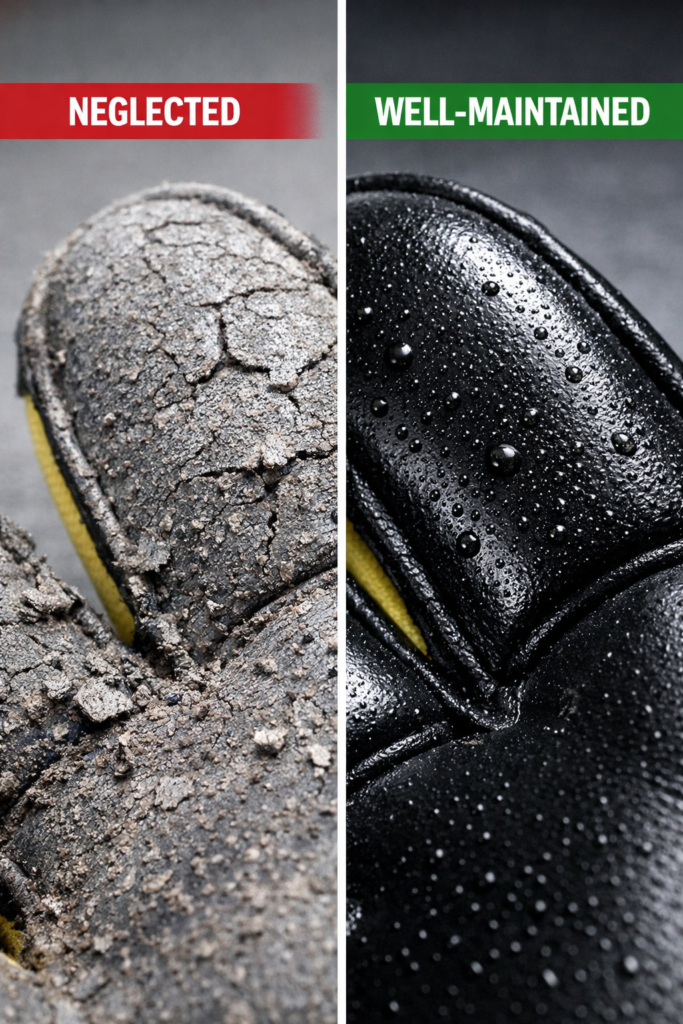 soccer gloves maintainance