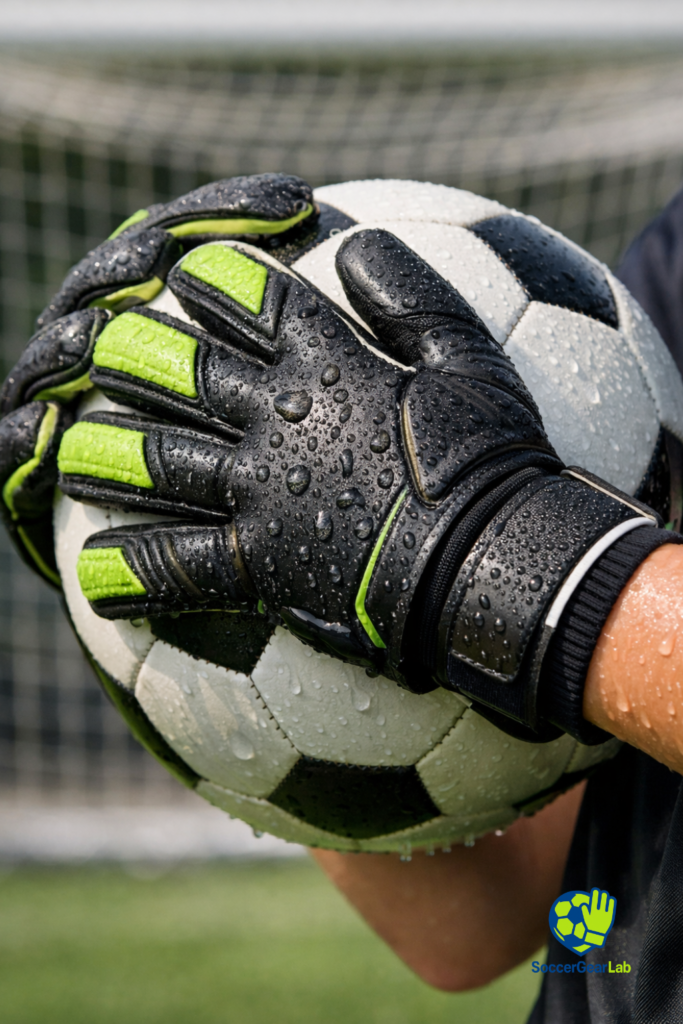 Current image: est youth goalie gloves for sweaty hands with strong grip on wet soccer ball