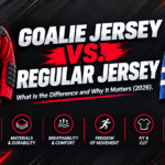 A professional text banner graphic for a 2026 gear comparison article titled "Youth Goalie Jersey vs Regular Soccer Jersey: What Is the Difference and Why It Matters.